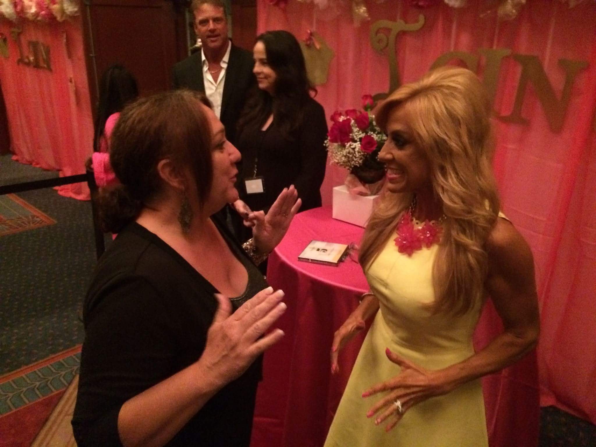 Margo at a pink-themed event
